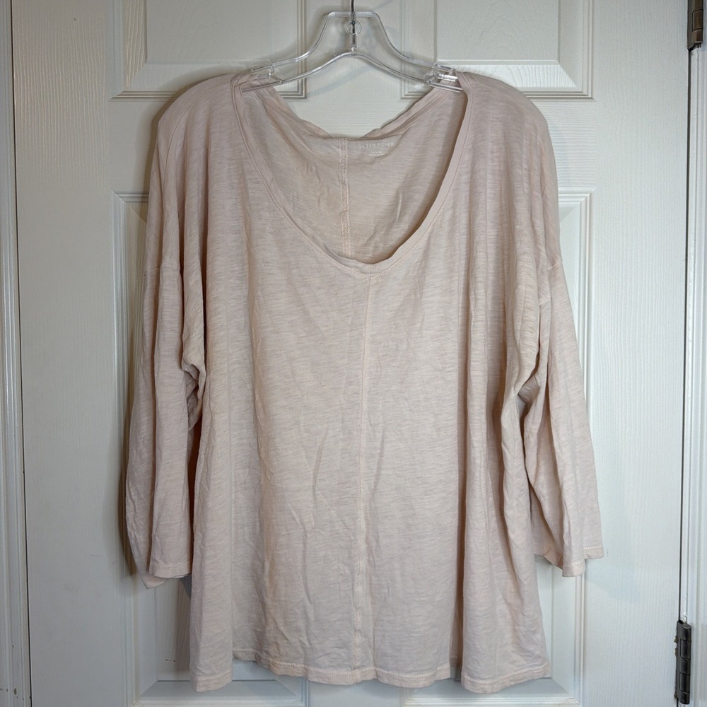 NEW Eileen Fisher Set Of 2 V-neck Tunic Tops Orange And Pink Sz XL - Picture 2 of 13